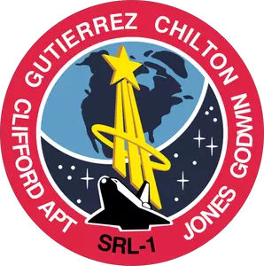 Ilustrasi vektor lambang misi STS-59